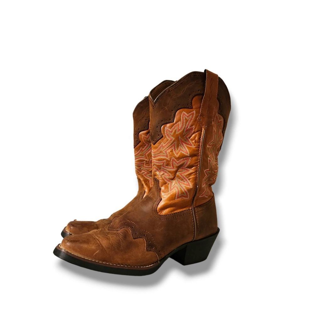 TONY LAMA ladies western dusty Cherokee brown leather cowboy cowgirl boots size